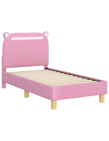 Struttura letto per bambini con testata Rosa 70 x 140 cm