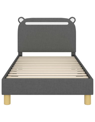 Struttura letto bambini con testata Grigio scuro 80 x 160 cm