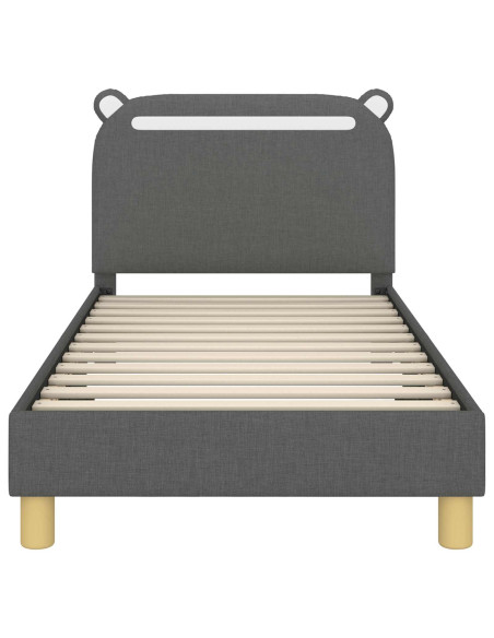 Struttura letto bambini con testata Grigio scuro 80 x 160 cm
