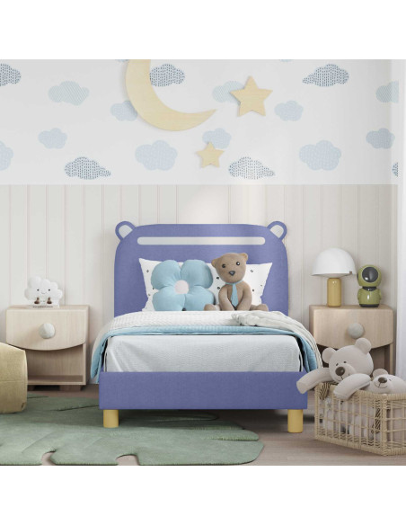 Struttura letto bambini con testata Blu jeans 80 x 160 cm
