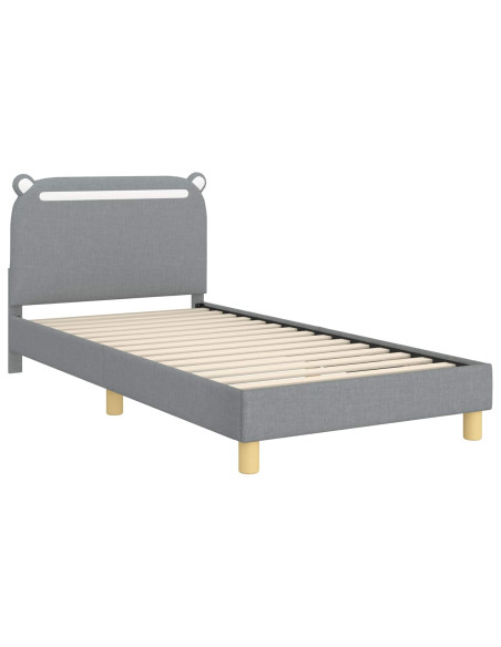 Struttura letto bambini con testata Grigio chiaro 80 x 200 cm
