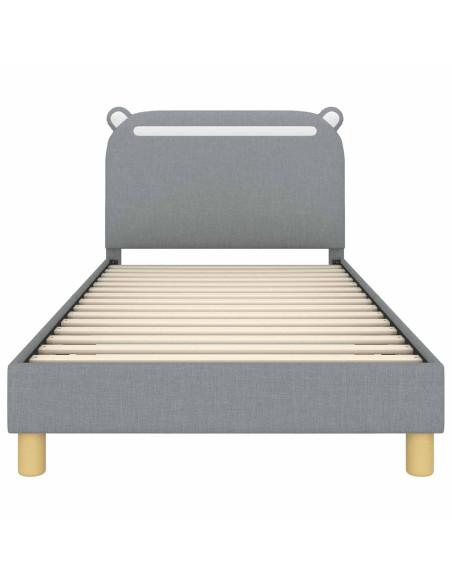 Struttura letto bambini con testata Grigio chiaro 80 x 200 cm