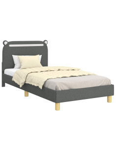 Struttura letto bambini con testata Grigio scuro 80 x 200 cm 2