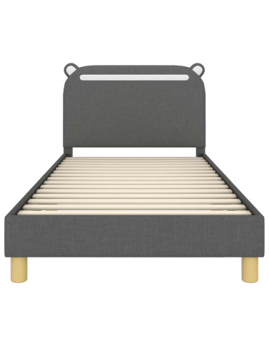 Struttura letto bambini con testata Grigio scuro 80 x 200 cm