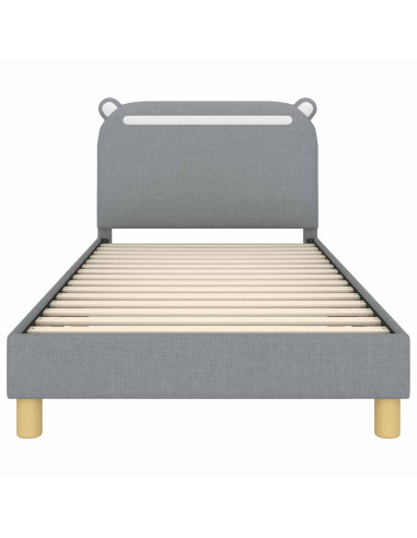 Struttura letto bambini con testata Grigio chiaro 90 x 190 cm