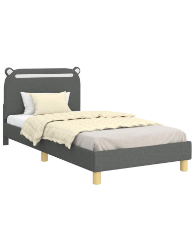 Struttura letto bambini con testata Grigio scuro 90 x 200 cm