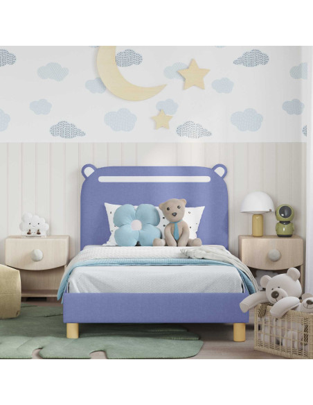 Struttura letto bambini con testata Blu jeans 90 x 200 cm