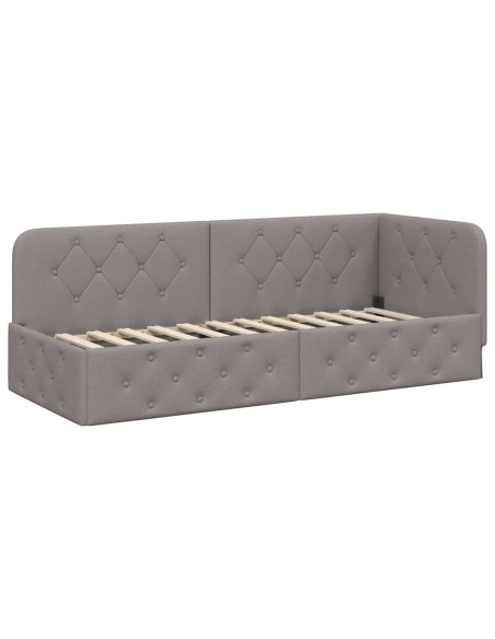 Cornice del letto ad angolo Talpa 80 x 200 cm Tessuto