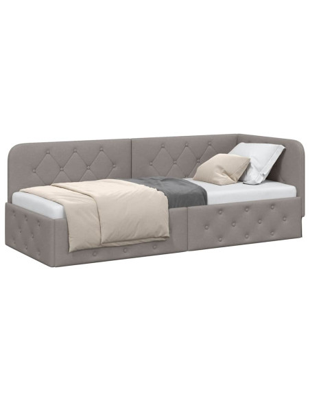 Cornice del letto ad angolo Talpa 80 x 200 cm Tessuto
