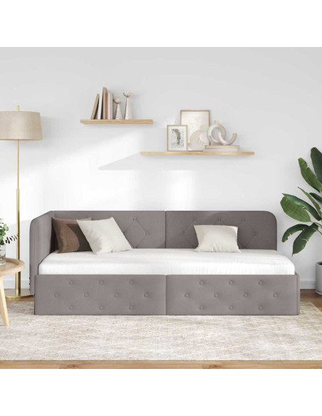 Cornice del letto ad angolo Talpa 80 x 200 cm Tessuto