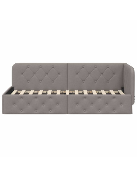 Cornice del letto ad angolo Talpa 80 x 200 cm Tessuto