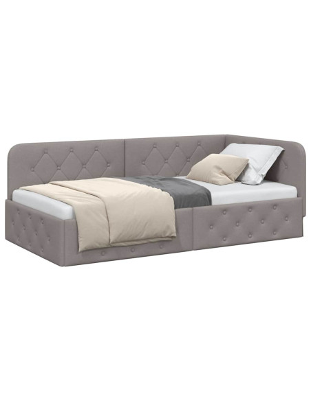 Cornice del letto ad angolo Talpa 90 x 190 cm Tessuto
