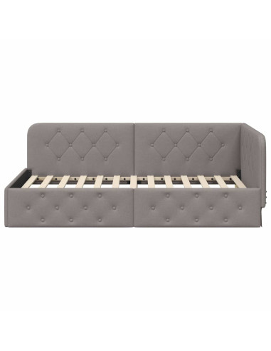 Cornice del letto ad angolo Talpa 90 x 190 cm Tessuto