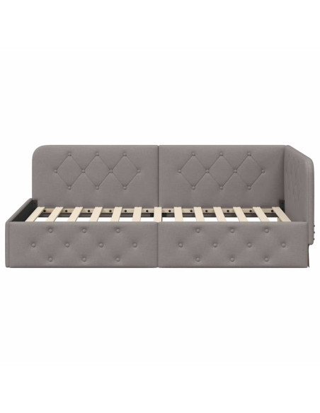 Cornice del letto ad angolo Talpa 90 x 190 cm Tessuto