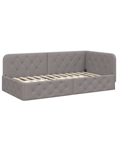 Cornice del letto ad angolo Talpa 100 x 200 cm Tessuto 2