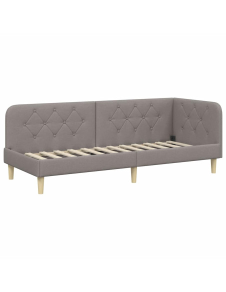 Cornice del letto ad angolo Talpa 80 x 200 cm Tessuto