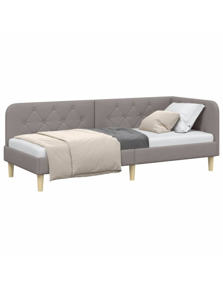 Cornice del letto ad angolo Talpa 80 x 200 cm Tessuto