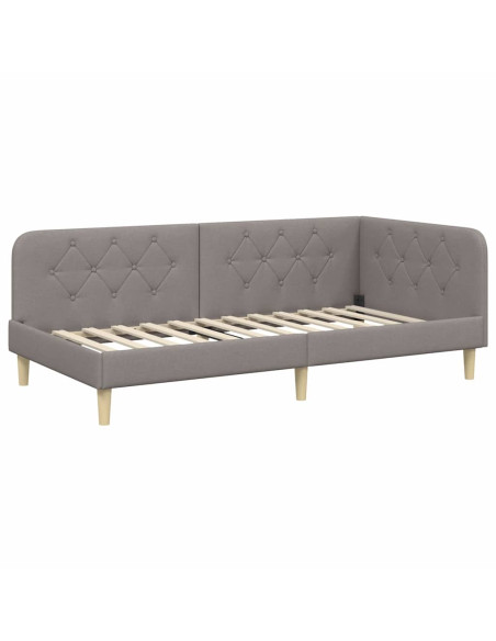 Cornice del letto ad angolo Talpa 90 x 190 cm Tessuto