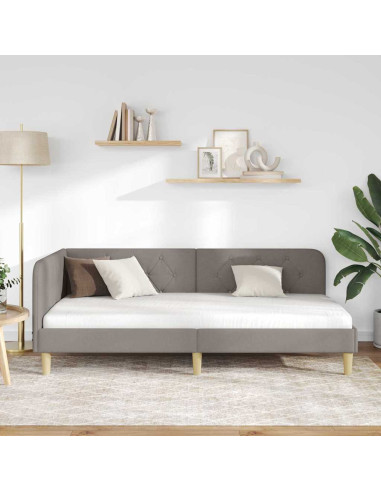 Cornice del letto ad angolo Talpa 90 x 190 cm Tessuto