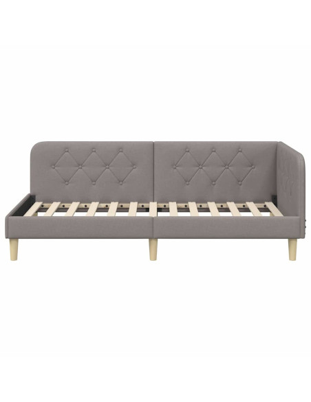 Cornice del letto ad angolo Talpa 90 x 190 cm Tessuto