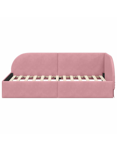 Cornice del letto ad angolo con testiera Rosa 80 cm x 200 cm