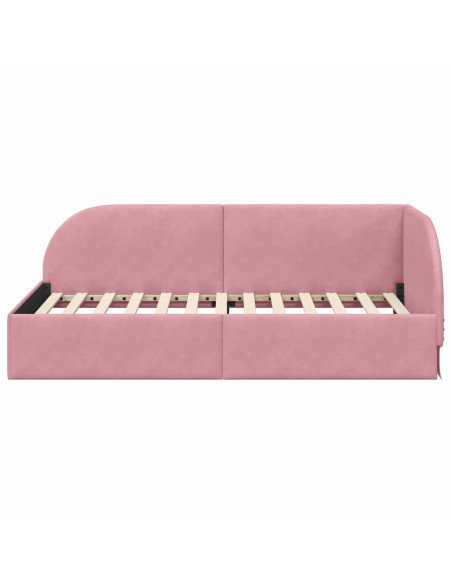 Cornice del letto ad angolo con testiera Rosa 80 cm x 200 cm