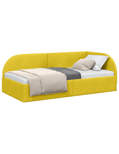 Cornice del letto ad angolo con testiera Giallo 80 cm x 200 cm