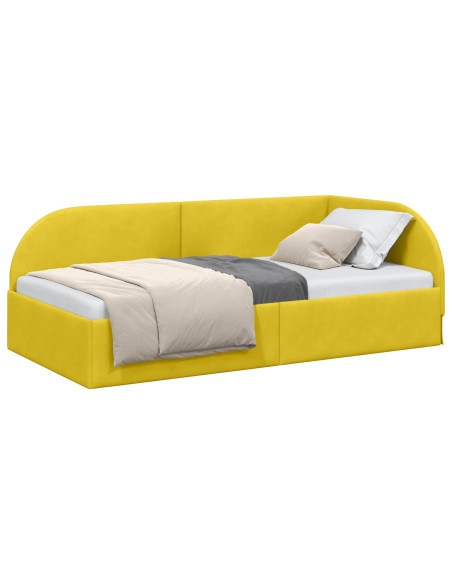 Cornice del letto ad angolo con testiera Giallo 80 cm x 200 cm