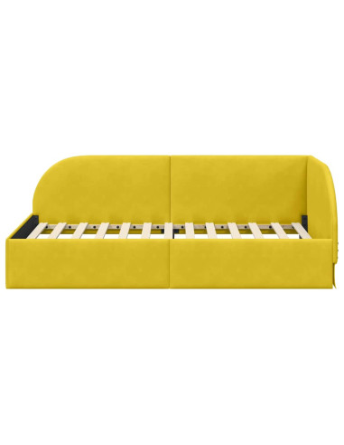 Cornice del letto ad angolo con testiera Giallo 80 cm x 200 cm