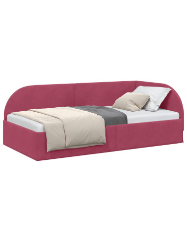 Cornice del letto ad angolo Rosso Vino 90 cm x 190 cm