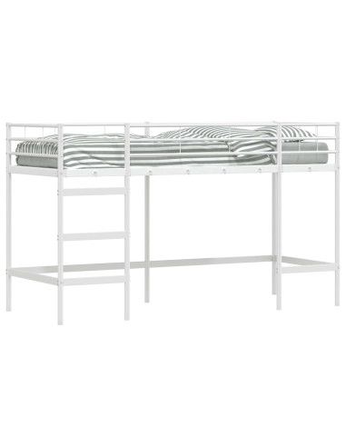 Struttura del letto loft per bambini Bianco 90 x 190 cm Acciaio