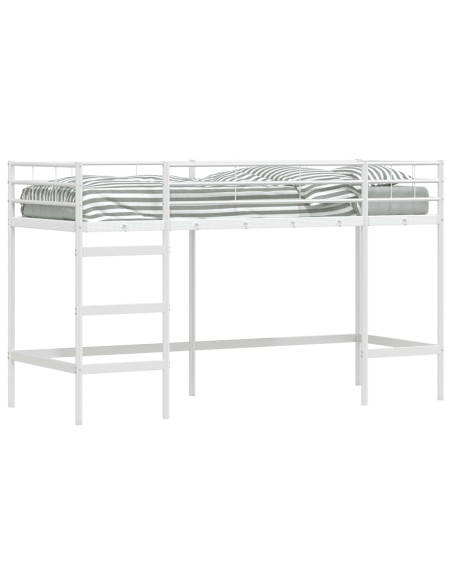 Struttura del letto loft per bambini Bianco 90 x 190 cm Acciaio