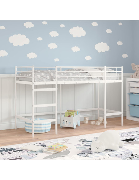 Struttura del letto loft per bambini Bianco 99,5 x 190 cm