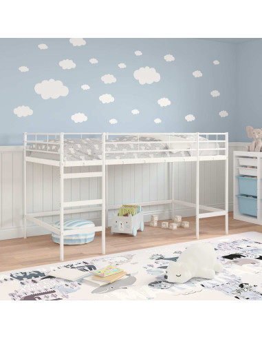 Struttura del letto loft per bambini Bianco 107 x 200 cm