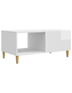 Tavolino da salotto Bianco Lucido 90 x 50 x 40 cm