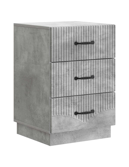 Armadio da Notte con cassetto Grigio Cemento 43 x 41 x 63,5 cm
