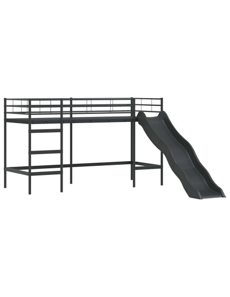 Struttura del letto loft per bambini Nero e Blu 90 x 190 cm