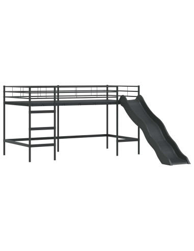 Struttura del letto loft per bambini Nero e Blu 90 x 200 cm