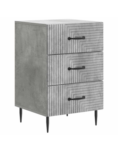 Armadio da Notte con cassetto Grigio Cemento 43 x 41 x 66,5 cm