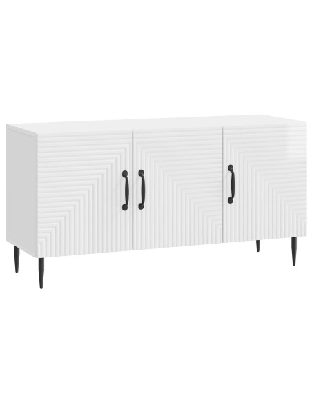 Mobile TV Bianco Lucido 99 x 34,5 x 50 cm Legno ingegnerizzato