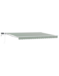 Cornice per Tenda Manuale con LED Verde e Bianco 5 × 3,5 m