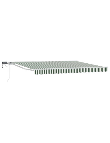 Cornice per Tenda Manuale con LED Verde e Bianco 5 × 3,5 m