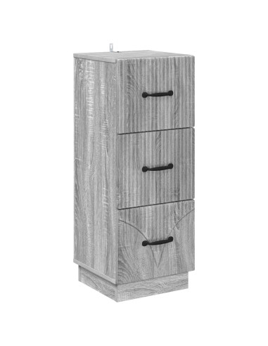 Mobile con Cassetti Grigio Sonoma 33 x 34,5 x 87 cm