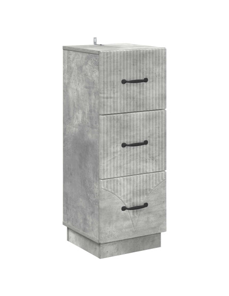 Mobile con Cassetti Grigio Cemento 33 x 34,5 x 87 cm
