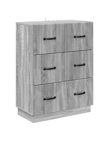 Mobile con Cassetti Grigio Sonoma 66 x 34,5 x 87 cm