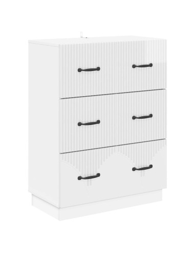 Mobile con Cassetti Bianco Lucido 66 x 34,5 x 87 cm