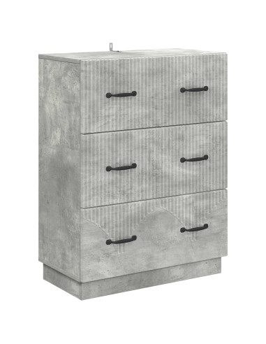 Mobile con Cassetti Grigio Cemento 66 x 34,5 x 87 cm