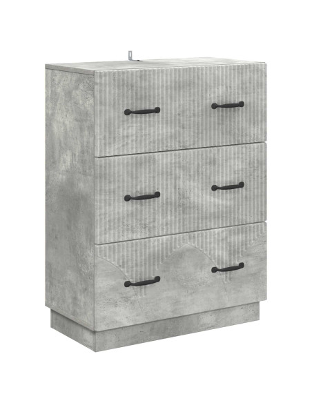 Mobile con Cassetti Grigio Cemento 66 x 34,5 x 87 cm