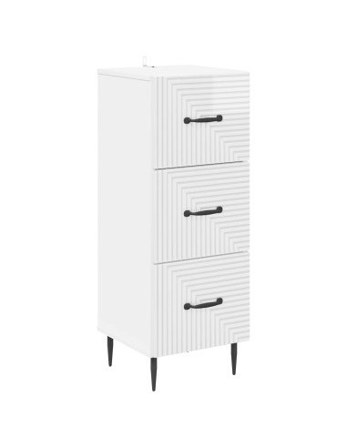 Mobile con Cassetti Bianco Lucido 33 x 34,5 x 89,5 cm