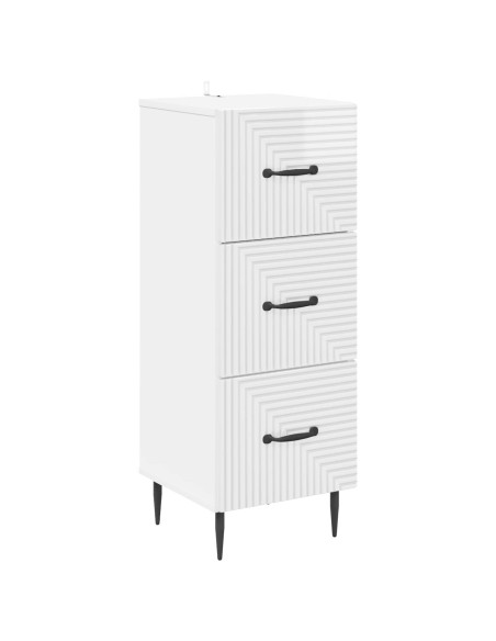 Mobile con Cassetti Bianco Lucido 33 x 34,5 x 89,5 cm